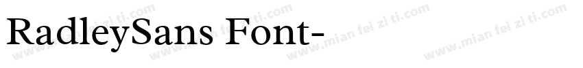 RadleySans Font字体转换